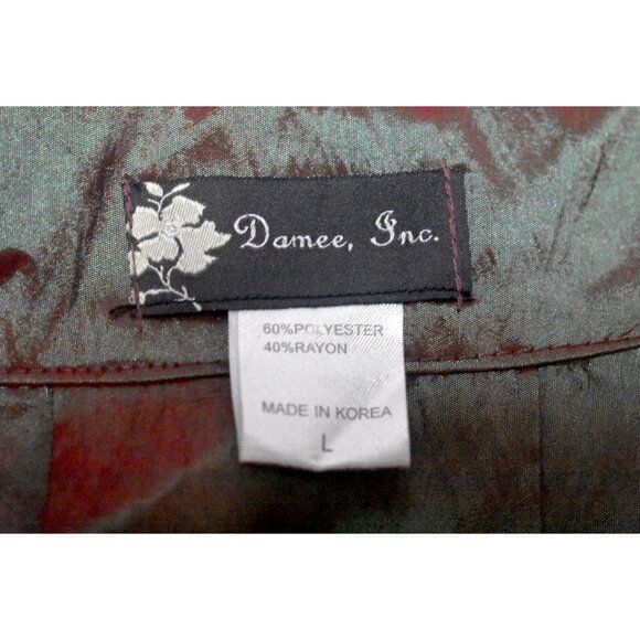 Damee Inc. Iridescent Shimmer Embroidered Embellished Artsy Jacket L - Picture 5 of 8